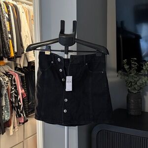 Black Denim Jean Skirt